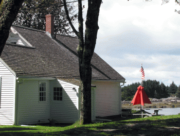 House, tree and shadows