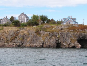 Houses on rocks in Eastport.