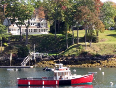 Lobster boat in Rockport Harbor