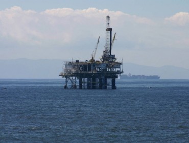 Oil rig off the California coast.