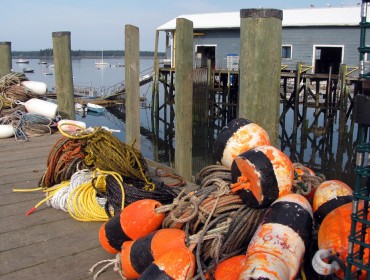 Buoys on the dock in Islesford.