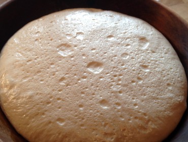 Sourdough doing its bubbling thing.