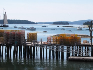 Traps on a pier in Stonington.