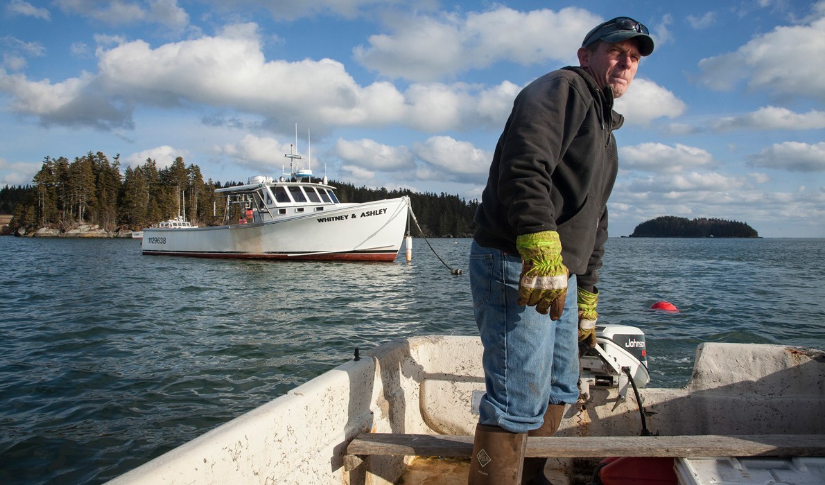 Kristan Porter heads out to one of his two boats.