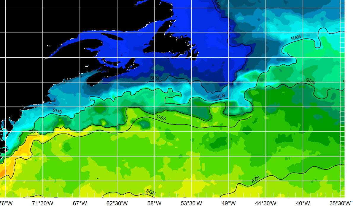 map of Gulf Stream