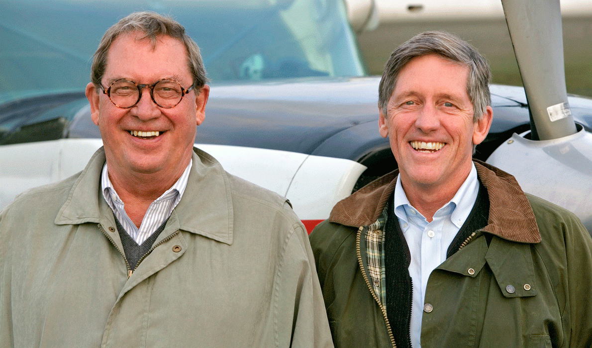 Horace “Hoddy” Hildreth, left, with Island Institute founder, Philip Conkling. 