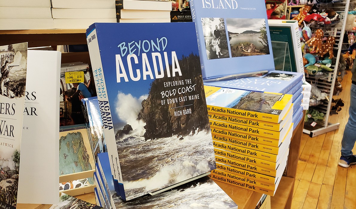 Beyond Acadia on display in a local bookstore.