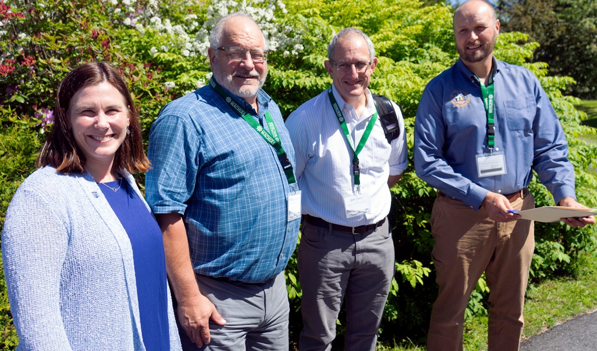 From left, Heather Leslie, director of the Darling Marine Center; Paul Anderson, director of the Maine Center for Coastal Fisheries; Jon Hare of NOAA’s Northeast Fisheries Science Center; and Carl Wilson, chief biologist with the Department of Marine Reso