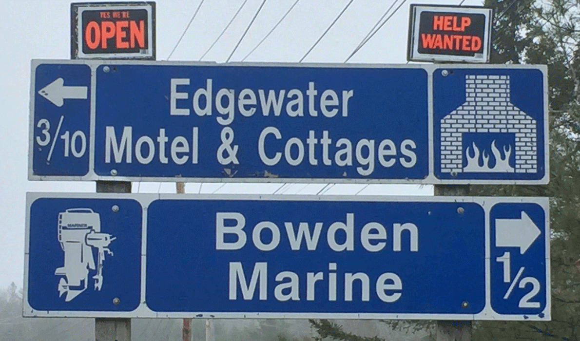 Help wanted signs in coastal Maine.