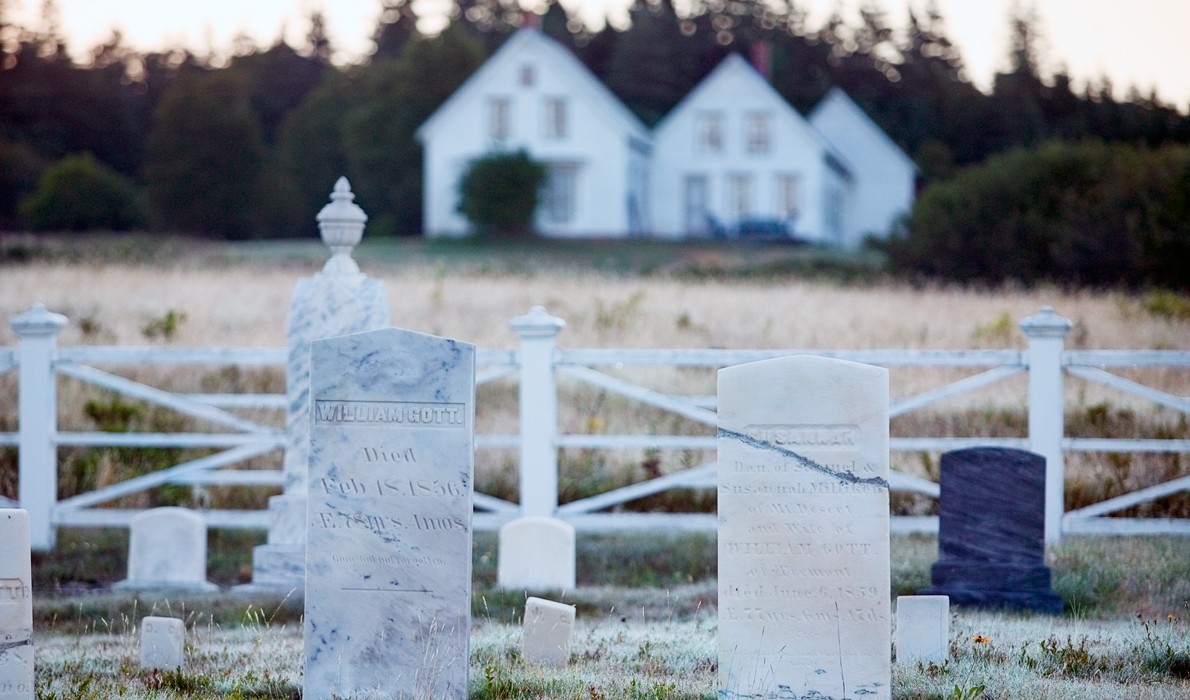 The cemetery on Great Gotts Island