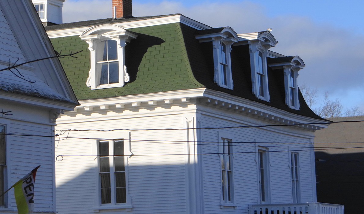 An older house roof in Deer Isle.