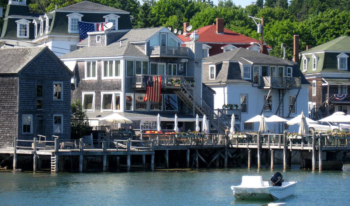 A view of Stonington from the pier