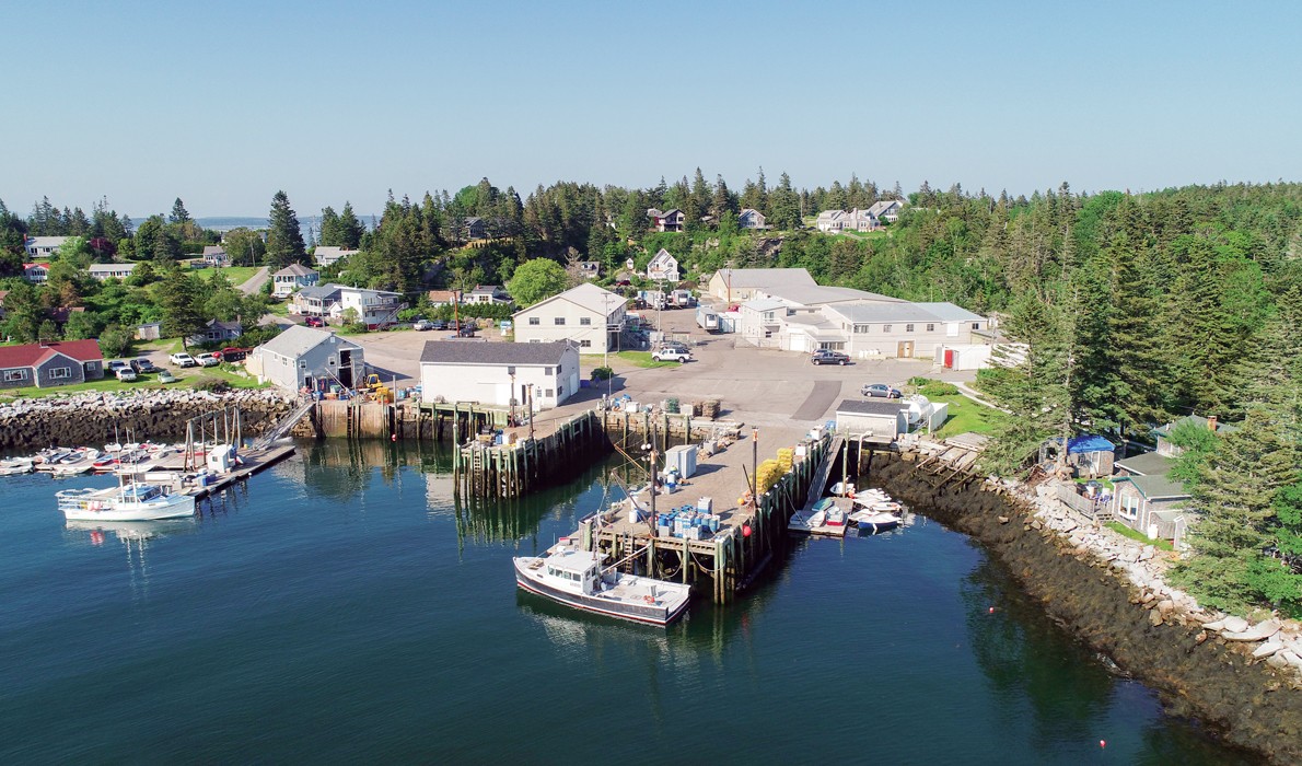 A view of the Spruce Head Fisherman’s Co-op in South Thomaston. The co-op will benefit from funding from the Land for Maine’s Future Program. 