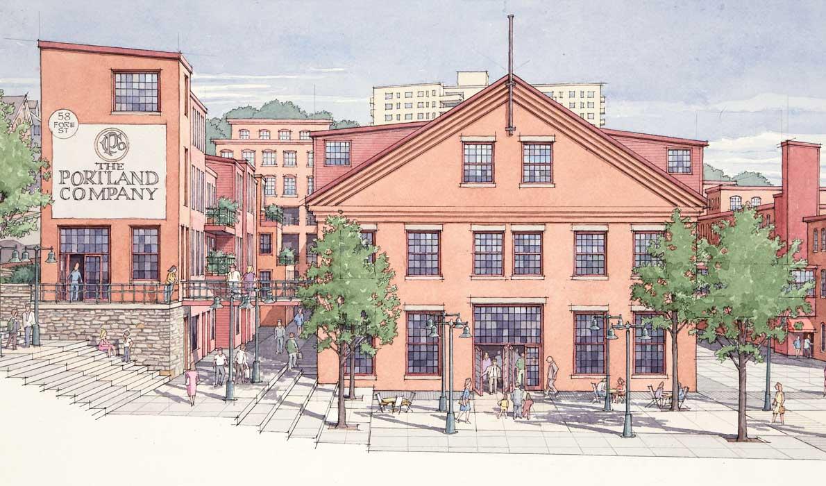 Artist's rendering of Portland Co. redevelopment plan.