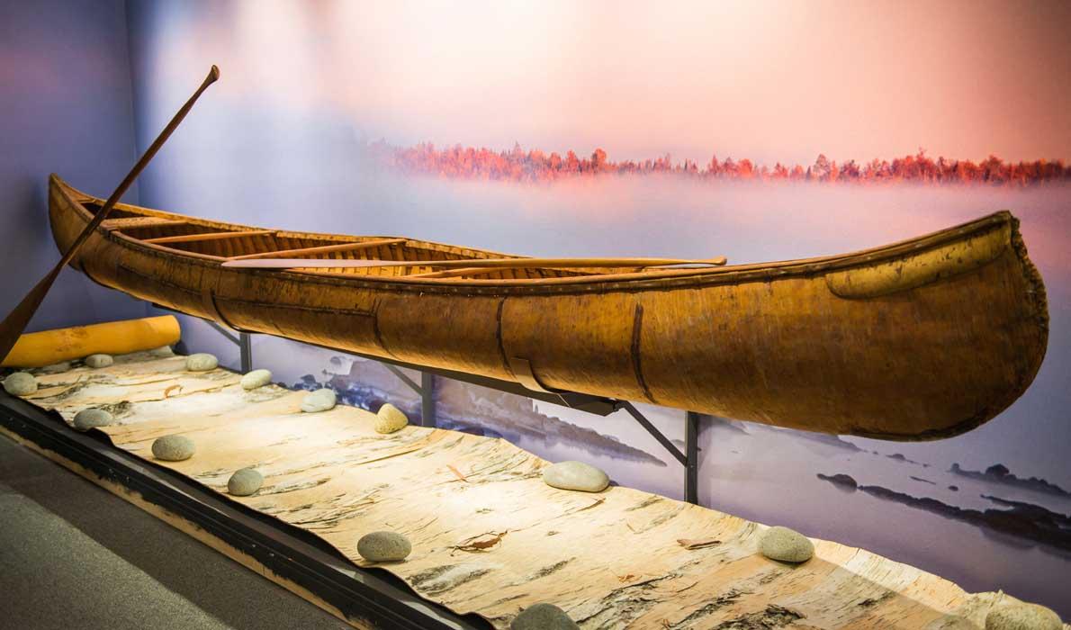 Canoe exhibit.