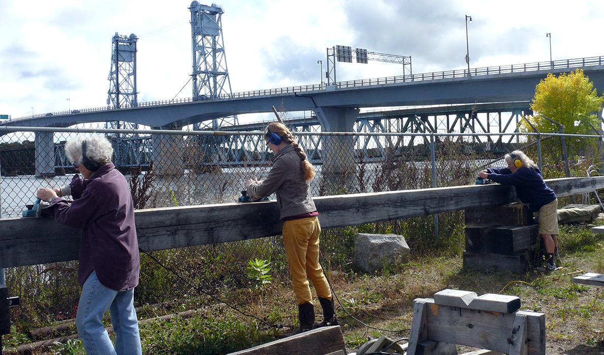 Women working on the Virginia.