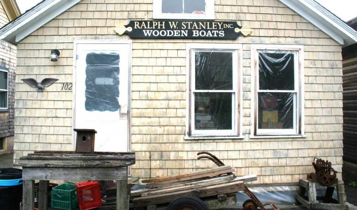 Ralph Stanley's boat shop property is for sale.