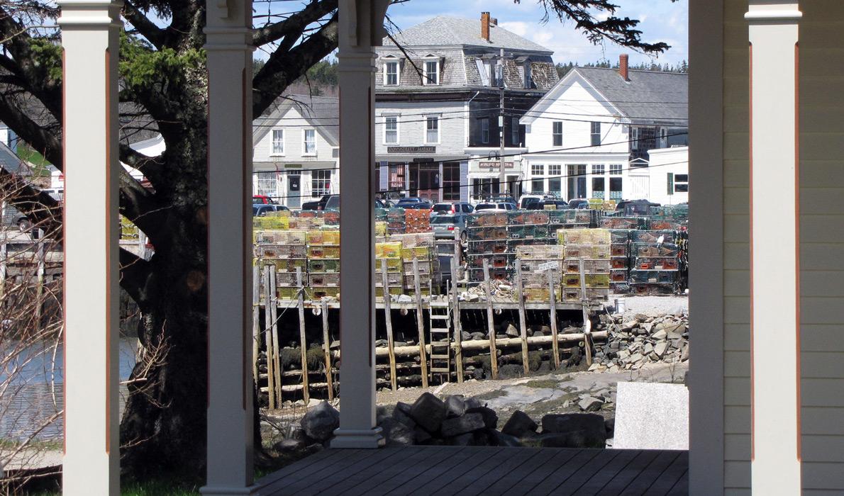 View through Vinalhaven porch.