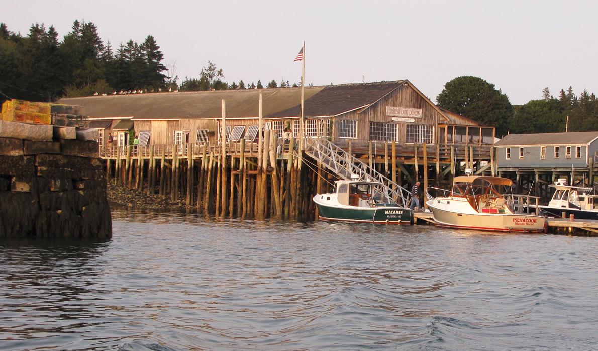 Islesford Dock as seen from water