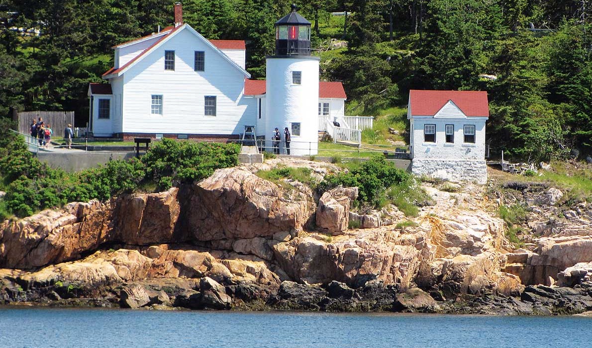 Bass Harbor Light as seen from the water. 