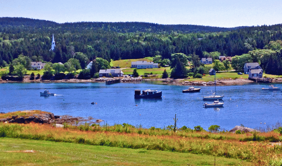 A view of the church on Isle au Haut