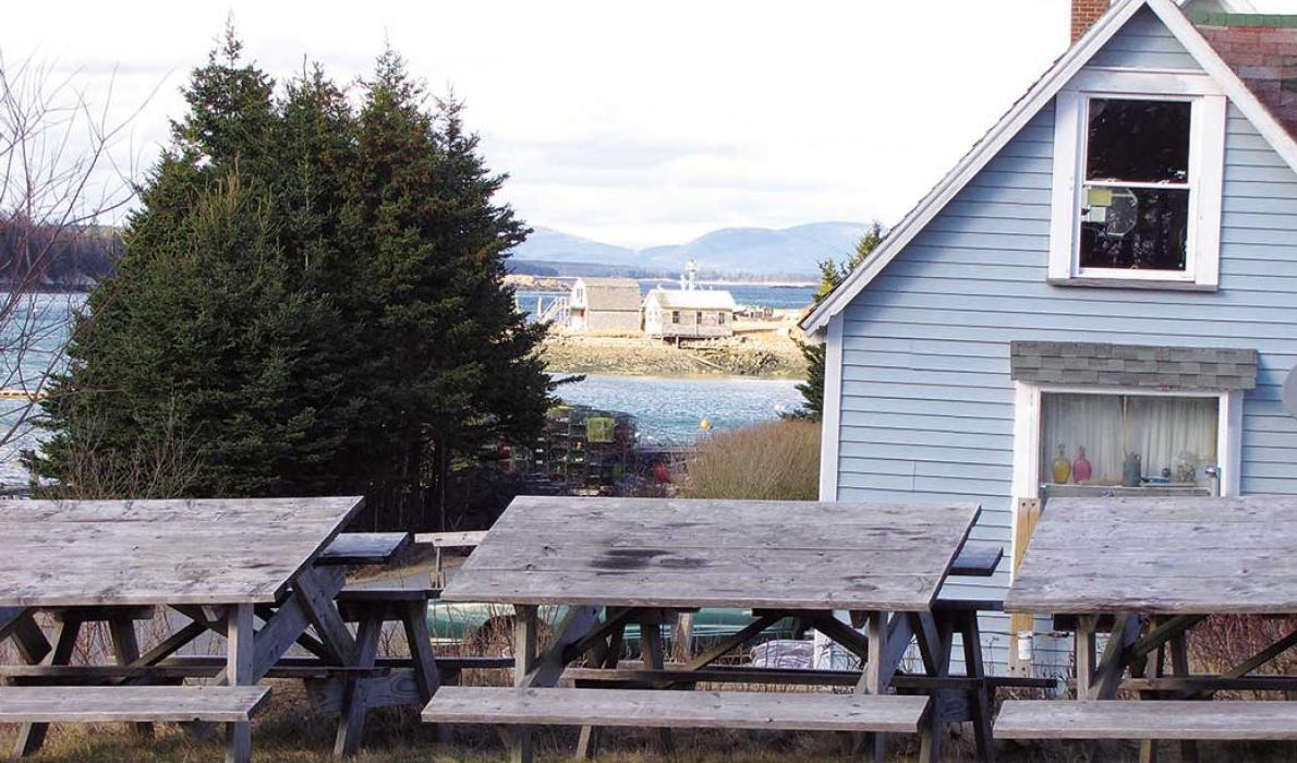 A late winter view from Frenchboro north toward Mount Desert Island.