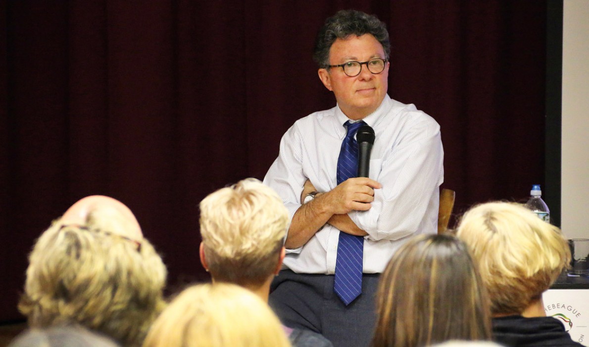 Dr. Ross Greene, speaking to members of the Chebeague Island community.