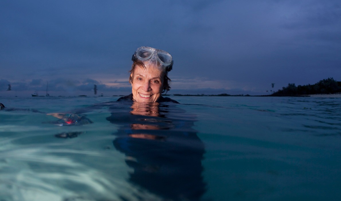 CAPTION: Sylvia Earle in her element. PHOTO: KIP EVANS/MISSION BLUE