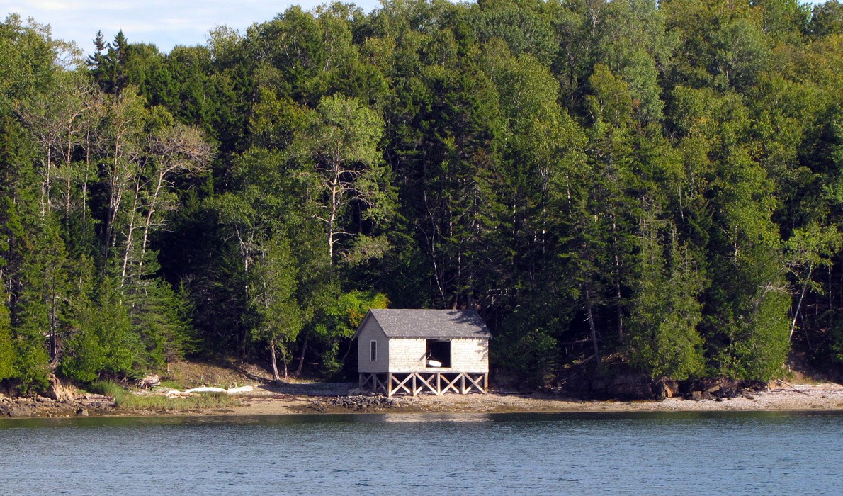 Boathouse on the eastern shore of Islesboro