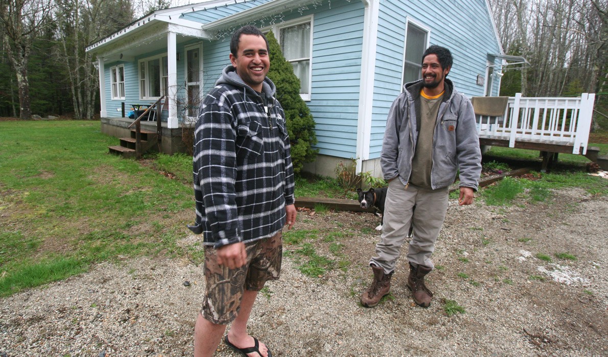 Ryan Woolsey, left and Kealii Mano in Stonington.