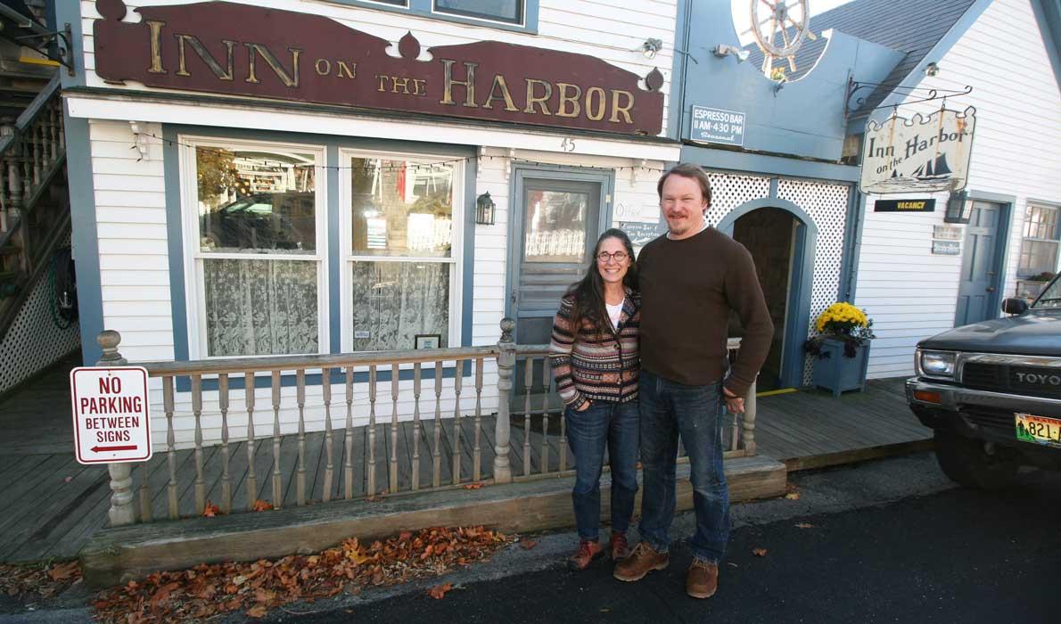 Dana Durst, left, and Jay Brown are the new owners of Stonington's Inn on the Harbor.