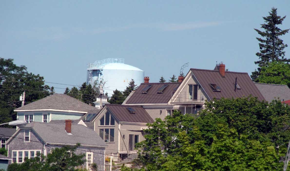 Stonington's water tower.