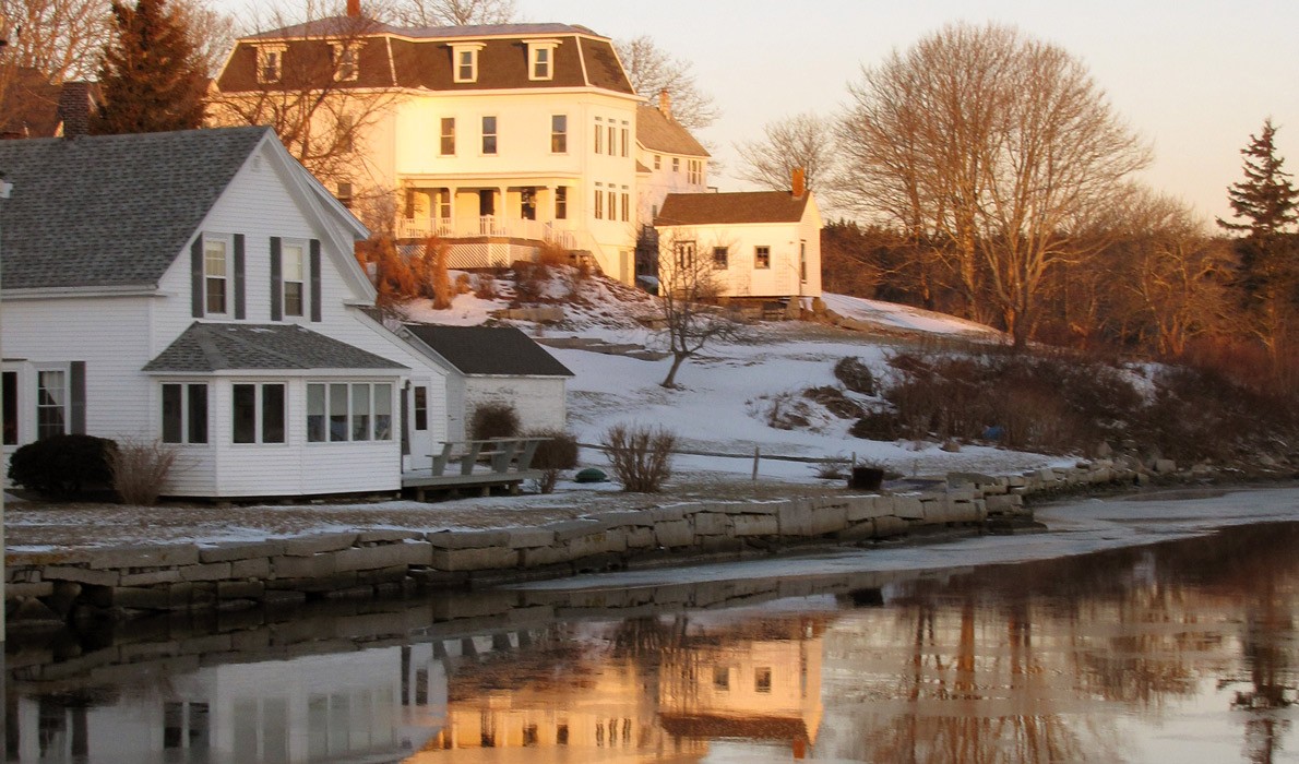 The Basin on Vinalhaven in winter.