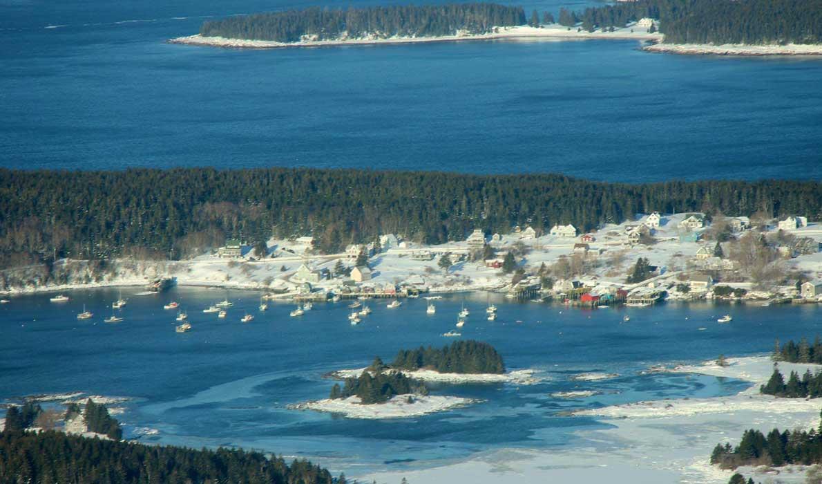 Swan's Island from the air.