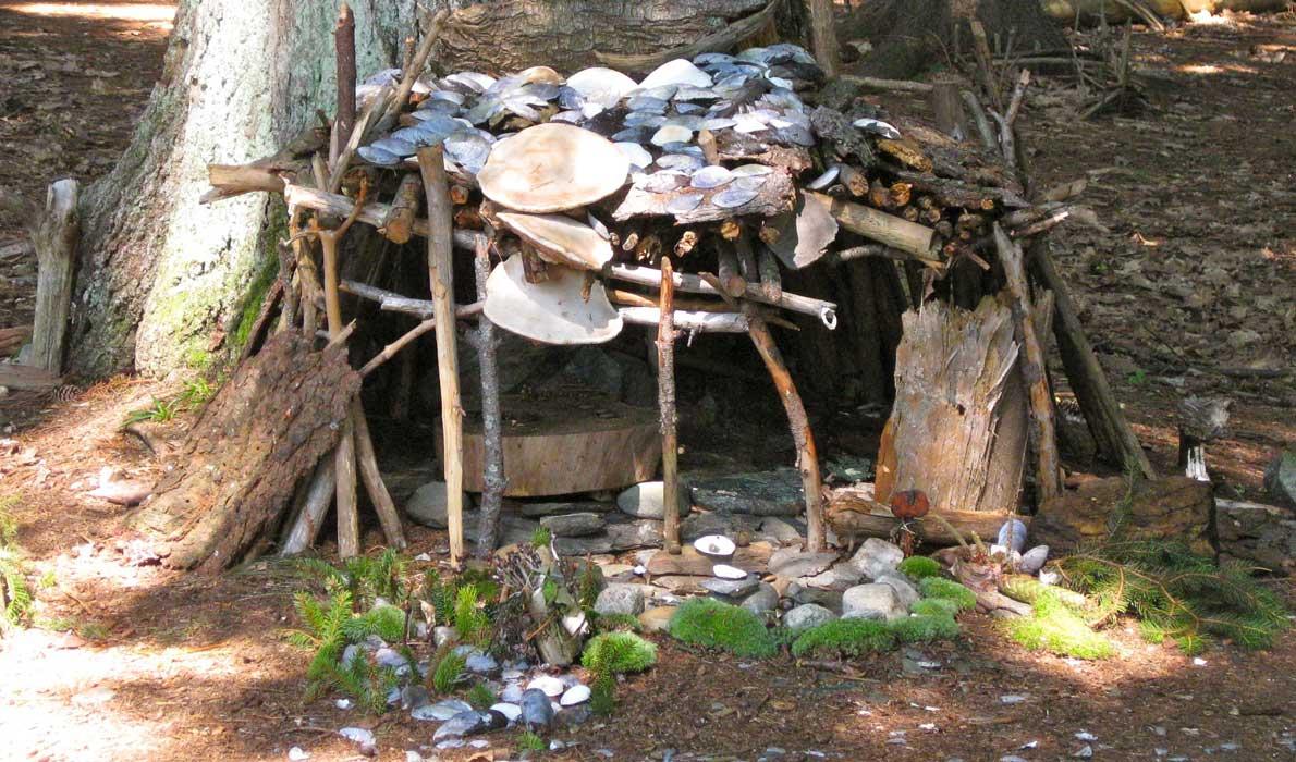 A fairy house on a Maine island