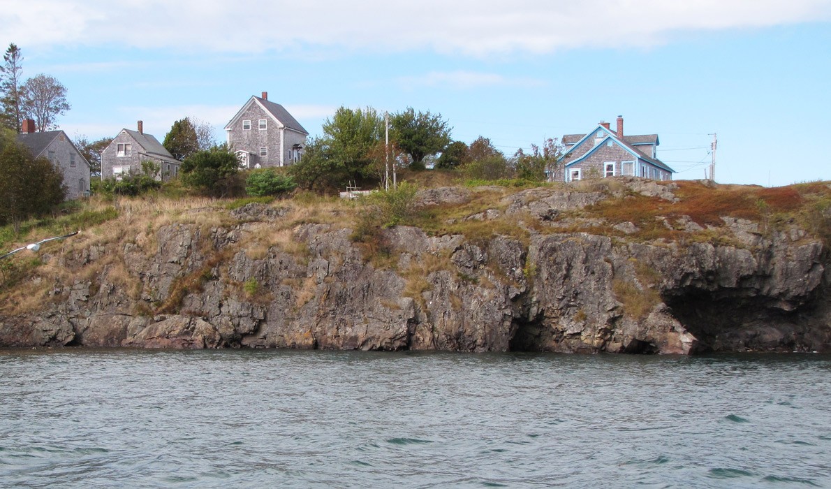 Houses on rocks in Eastport.