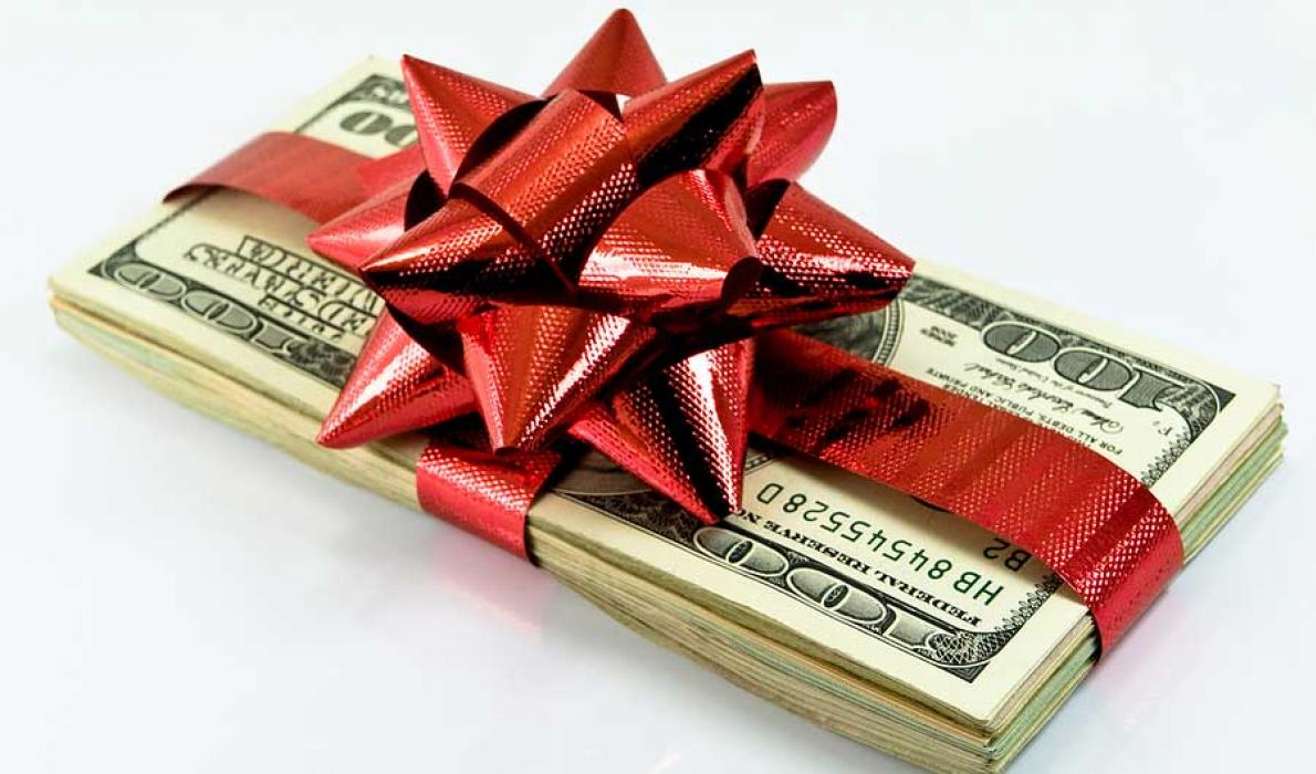 Gift-wrapping money