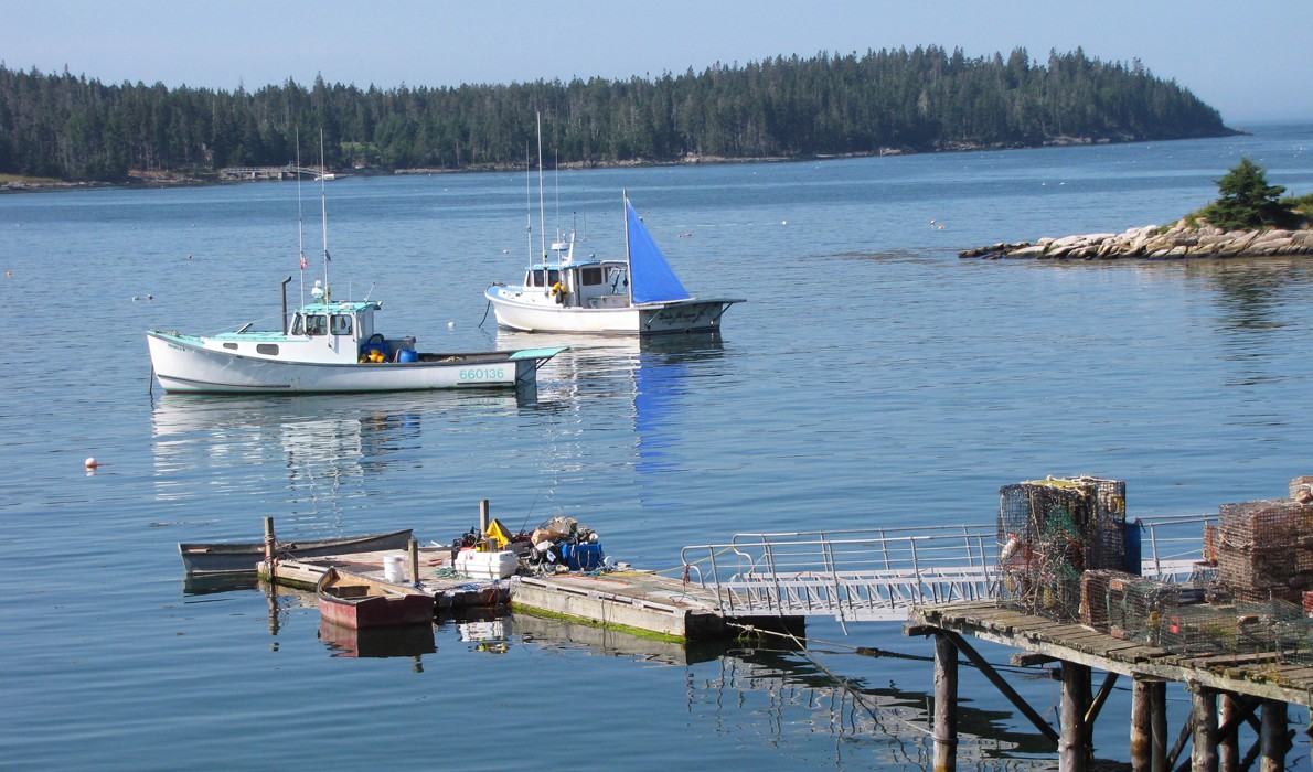 Swan's Island summer scene.