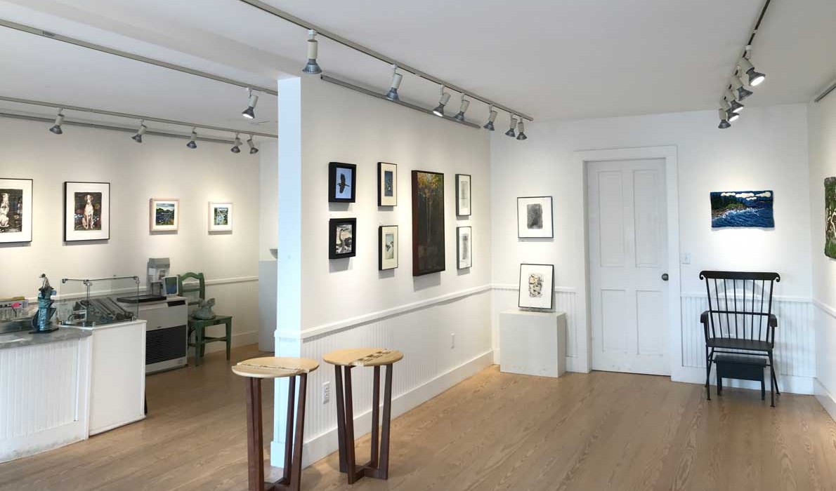 The interior of New Era Gallery on Vinalhaven.